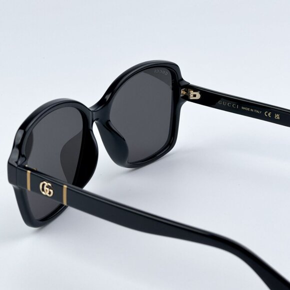 Gucci GG0765SA 002 BRAND NEW Sunglasses Black Grey Women Butterfly